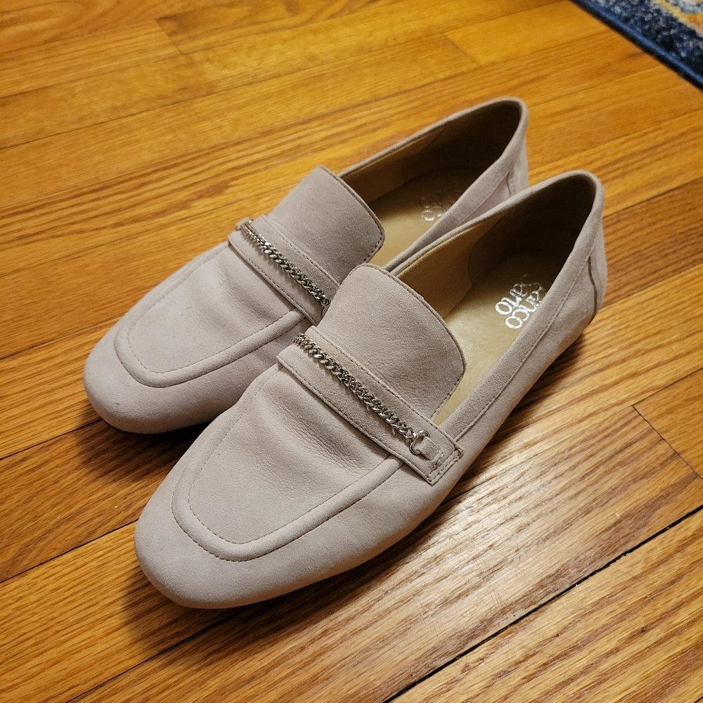 Cream Suade Loafers